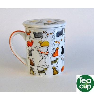 Taza con infusor Gatitos-Perritos