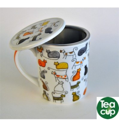 Taza con infusor Gatitos-Perritos