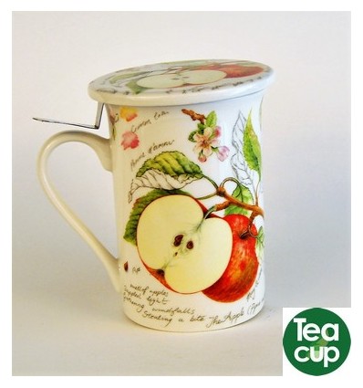 Taza de te con tapa apple