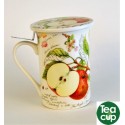 Taza de te con tapa apple